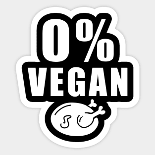 Funny Meat Eater BBQ Carnivore 0% Vegan Sticker